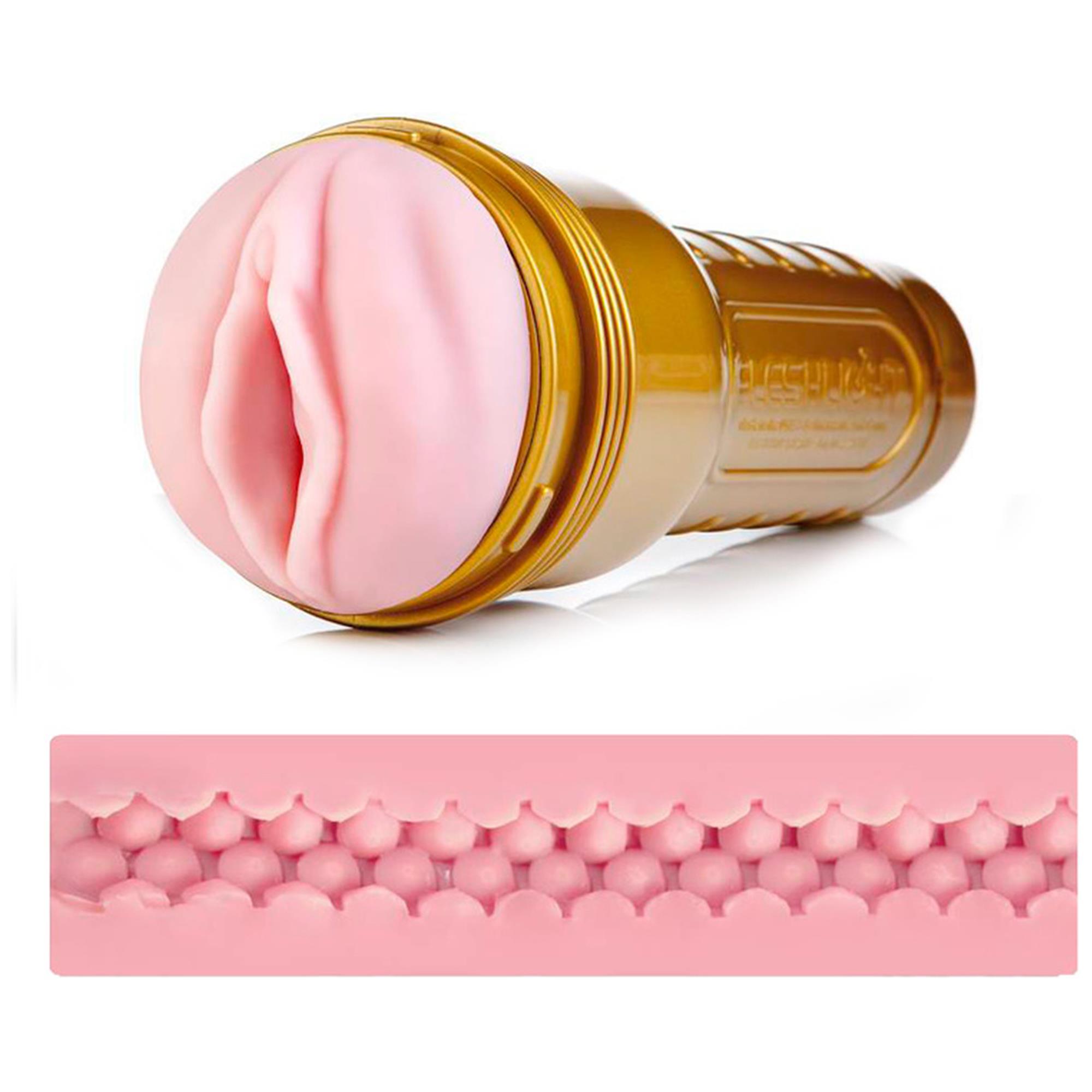 Fleshlight Stamina Training Unit vagina-masturbator i hvidt kabinet