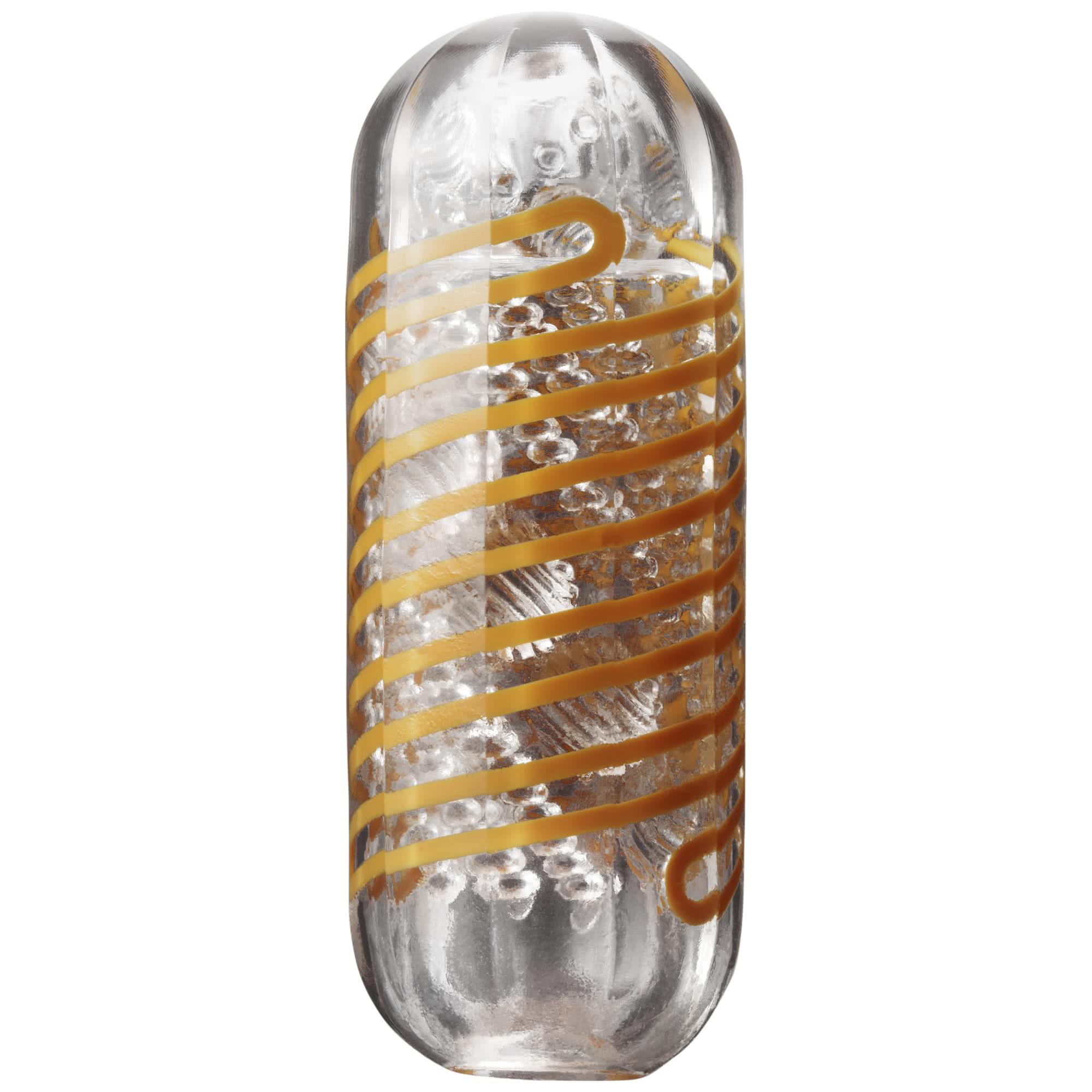 Tenga Spinner Masturbator Beads set forfra med synlig spiral og perletekstur