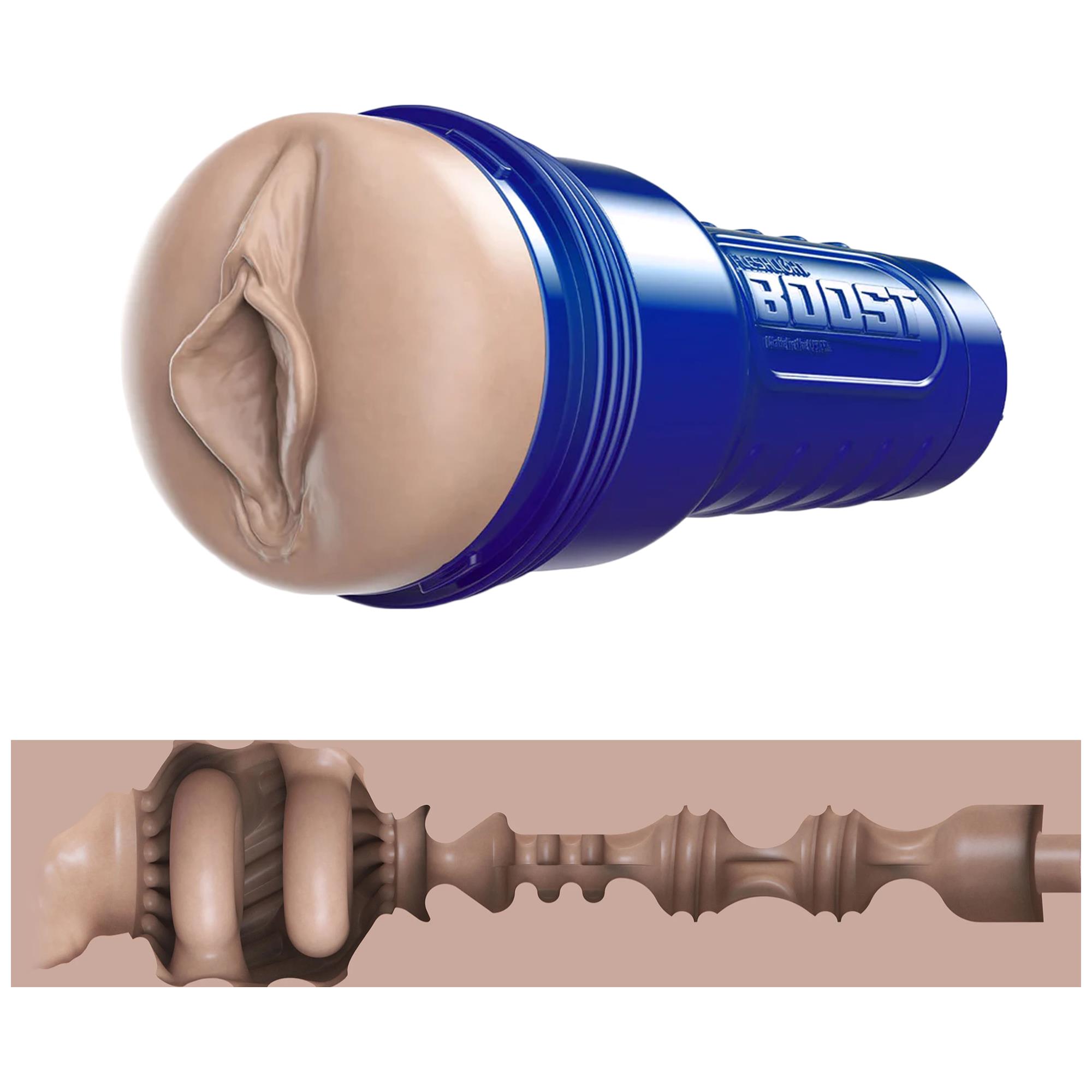 Fleshlight Boost Bang Light Medium Flesh vagina-masturbator forfra