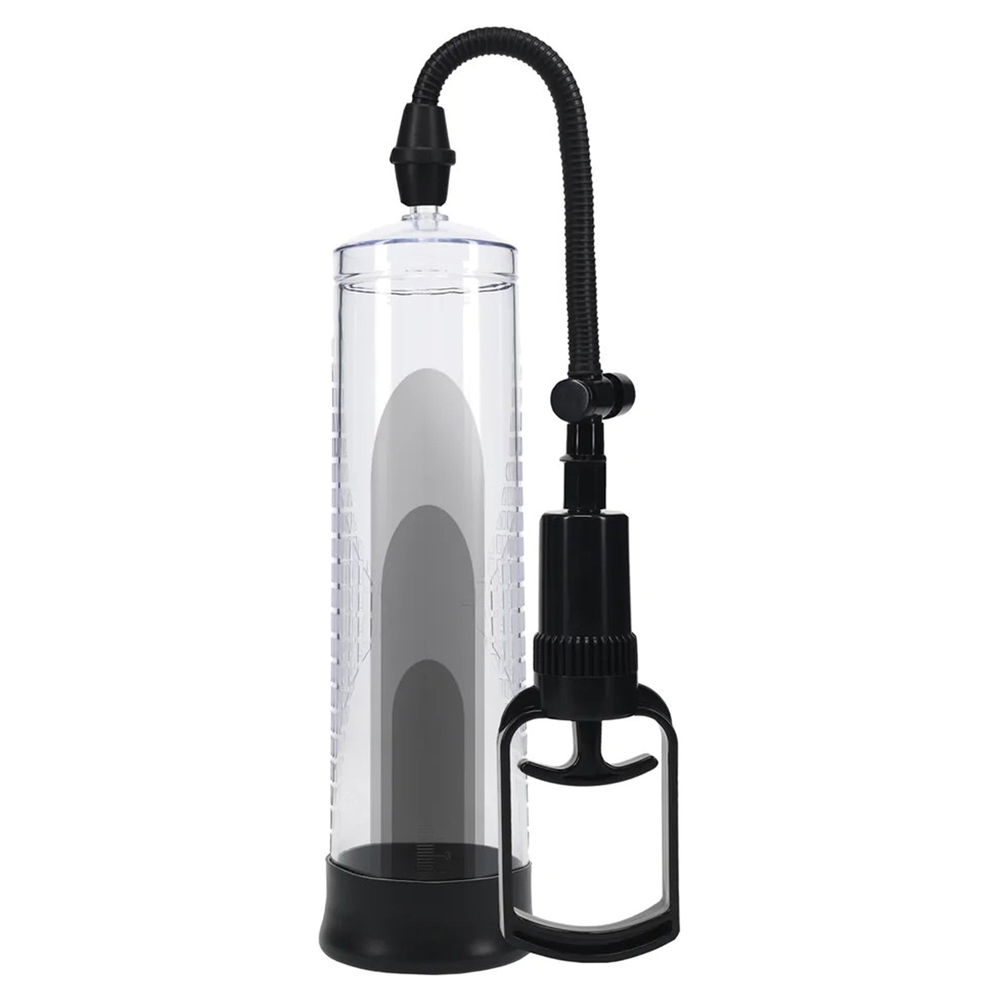 Pumped Basic Pump 2 Transparent penispumpe med klar cylinder og pistolgreb