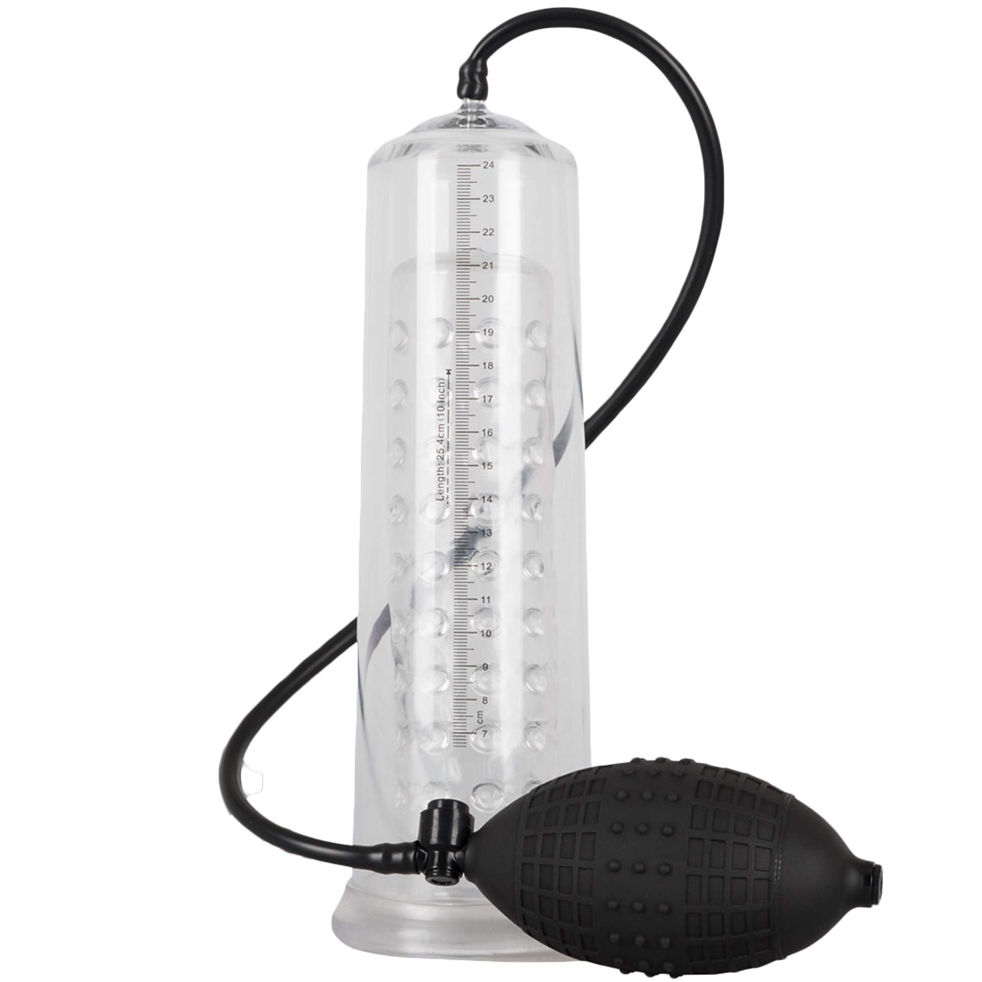 Fantastic Power Pump 25 cm fra You2Toys – gennemsigtigt pumpecylinder med målebånd og sleeve