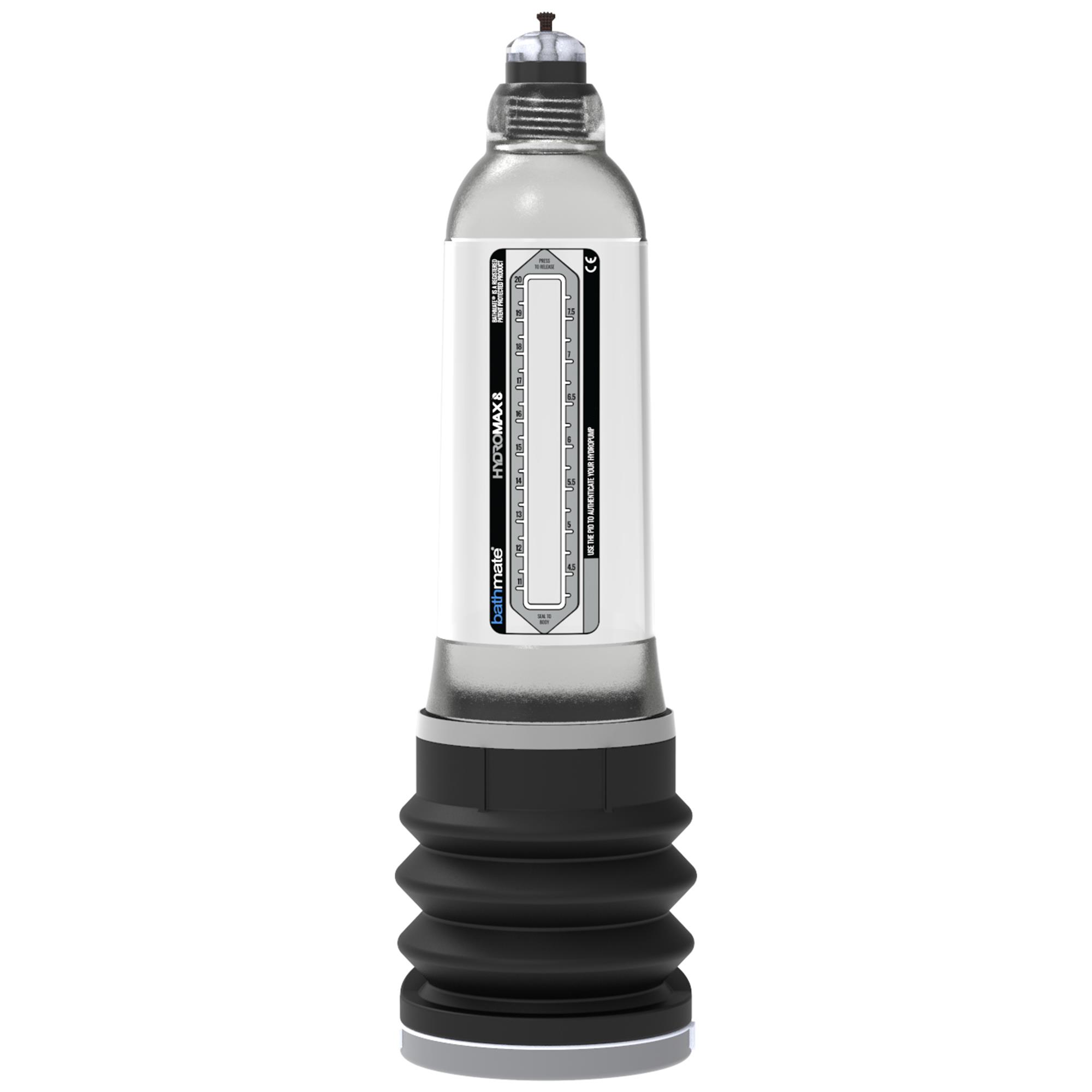 Bathmate Hydromax8 Clear vandbaseret penispumpe med gennemsigtig cylinder