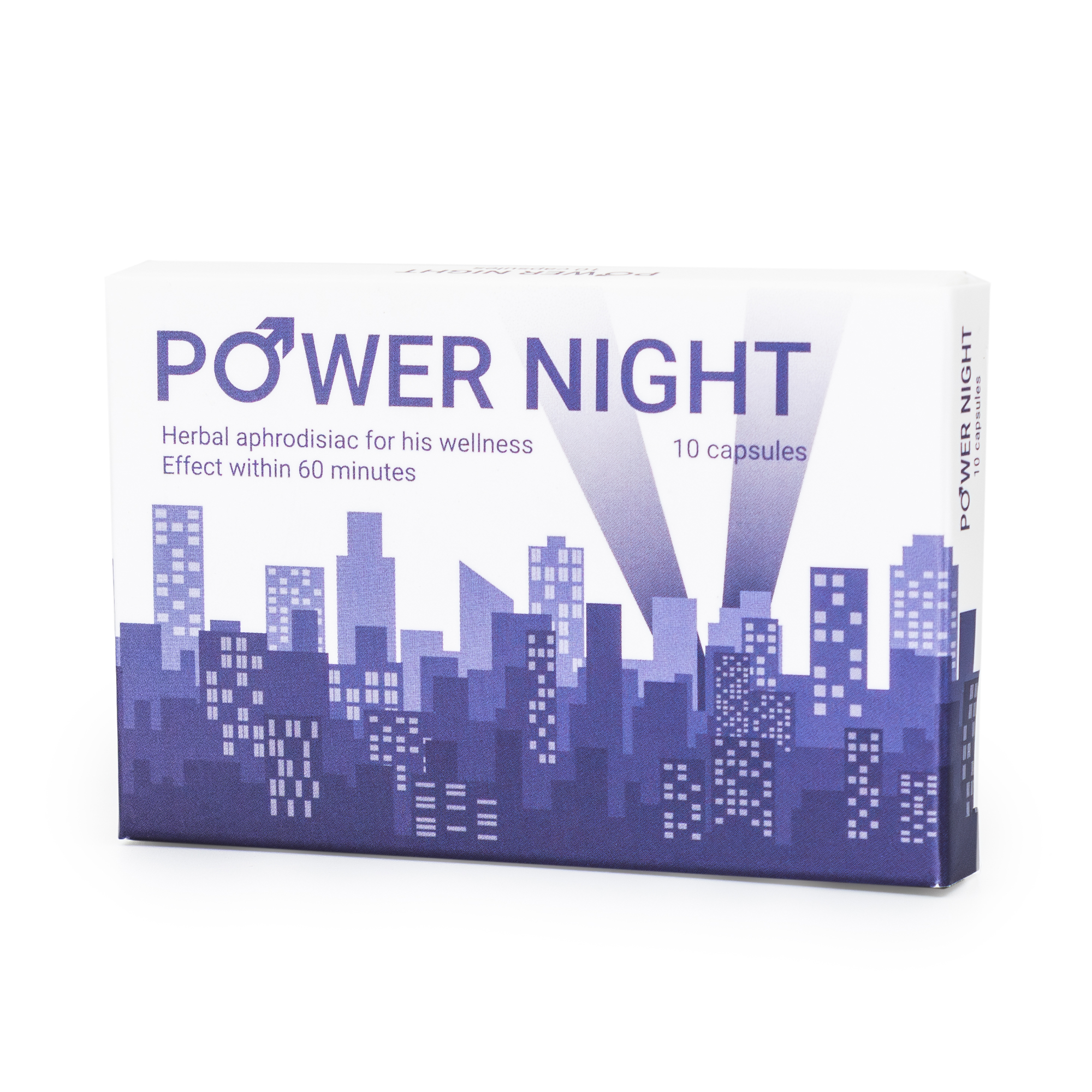 Power Night 10-pack lystøgende kapsler til mænd fra Stamina Pax