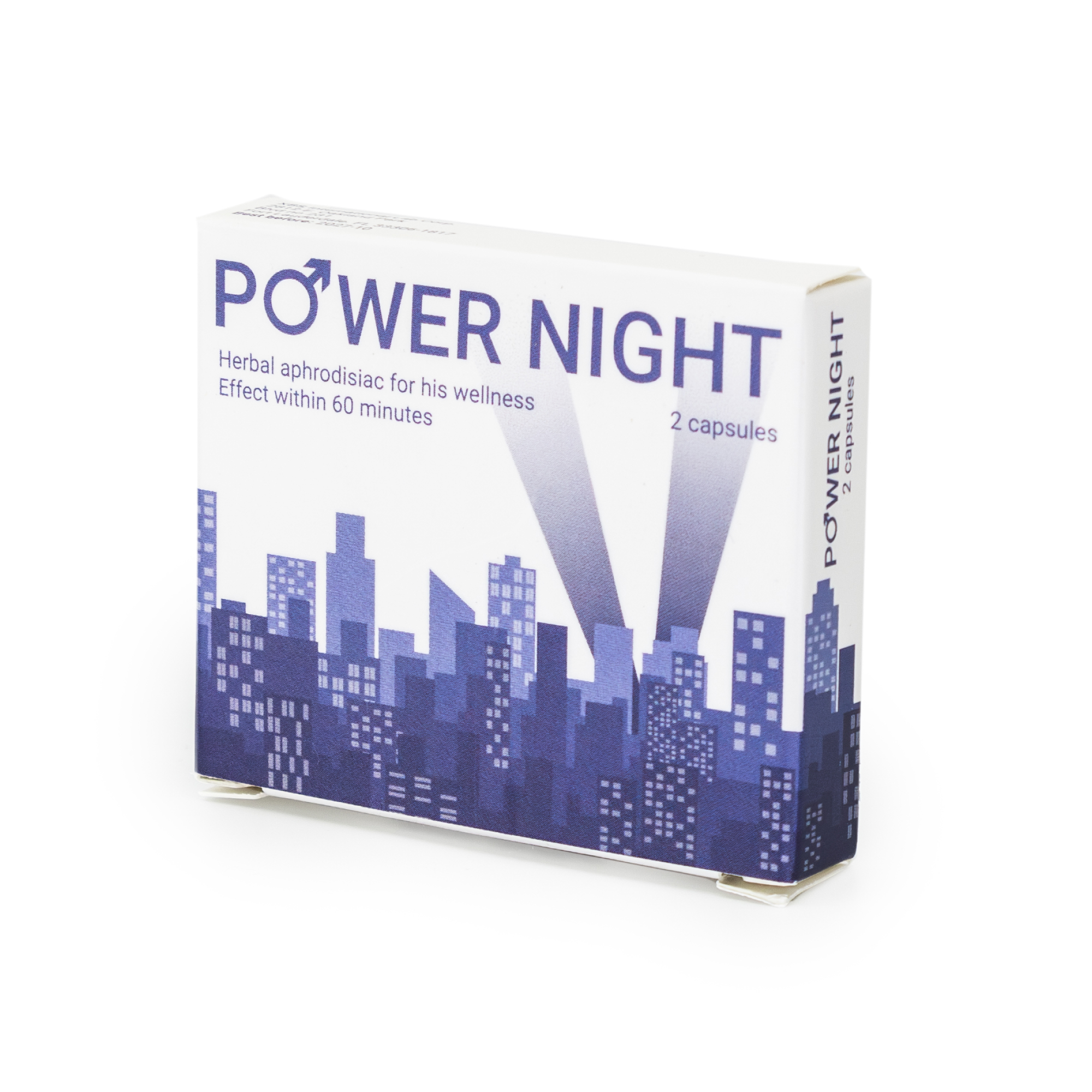 Power Night 2-pack lystøgende kapsler til mænd fra Stamina Pax