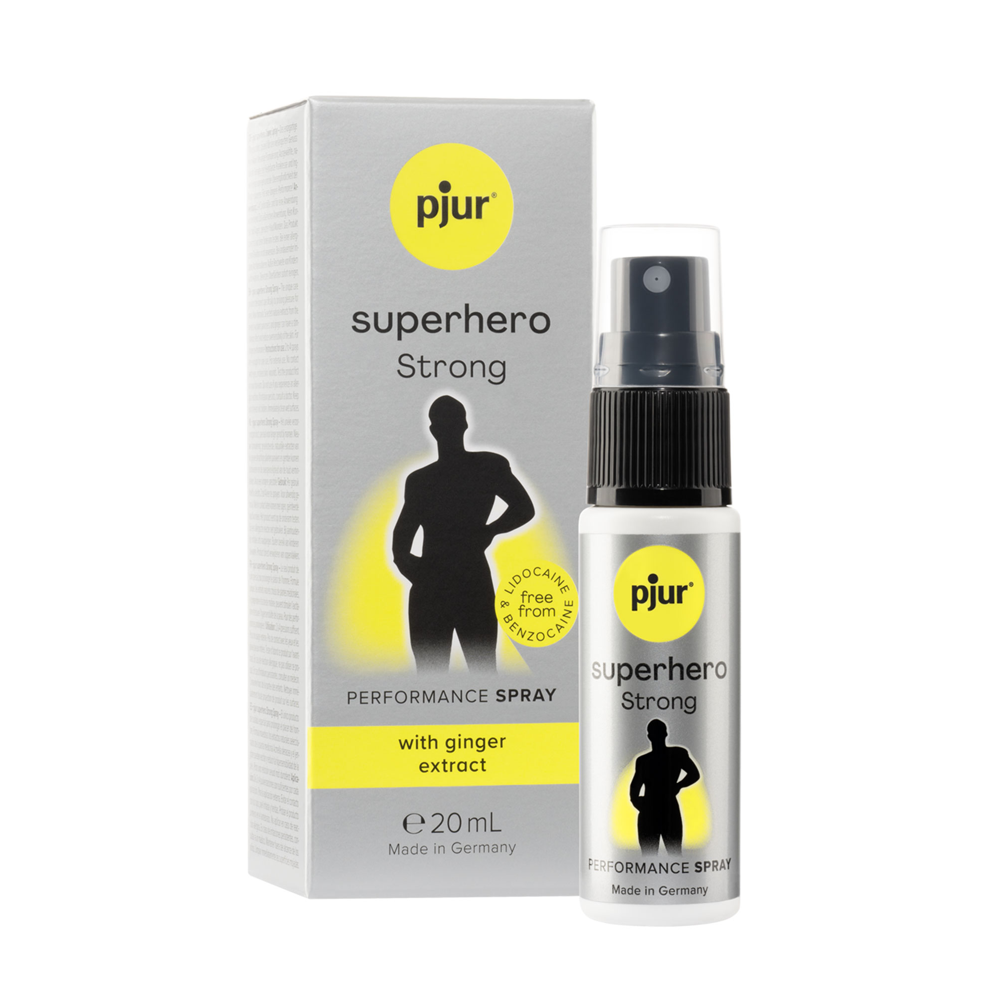Pjur Superhero Strong 20 ml forsinkelsespray med ingefær-ekstrakt